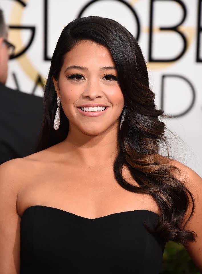 Gina Rodriguez at the 2015 Golden Globes