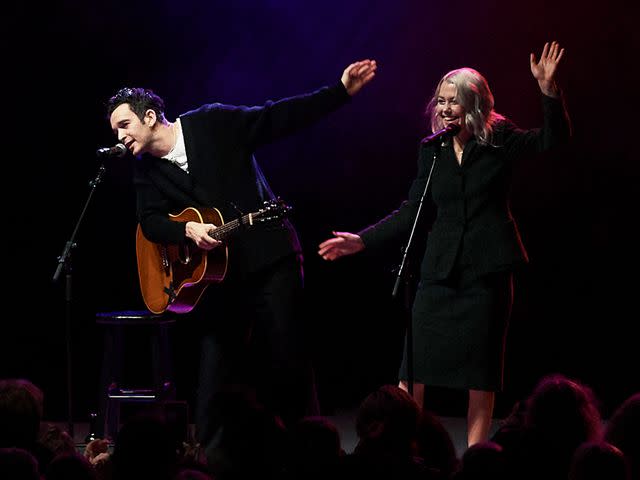 <p>Michael Buckner/Variety/Penske Media/Getty</p> Matty Healy and Phoebe Bridgers performs at the Greek Theatre in 2021