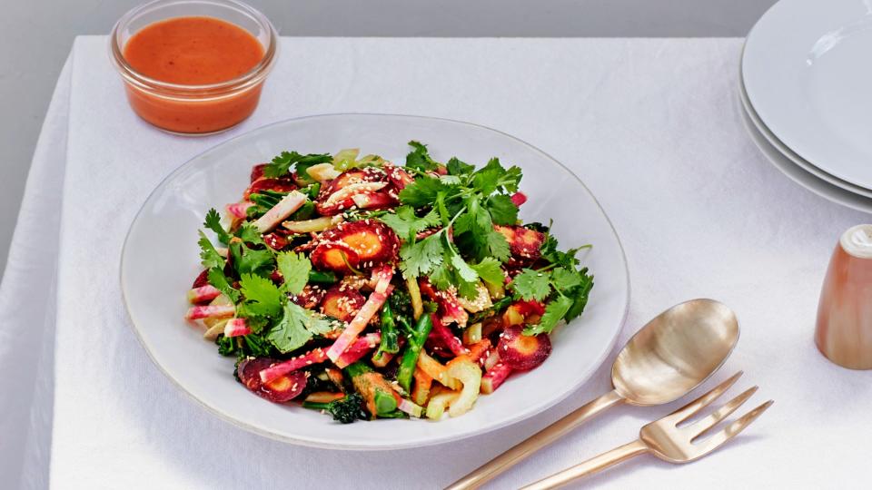 Chopped Salad Supreme With Kimchi Vinaigrette