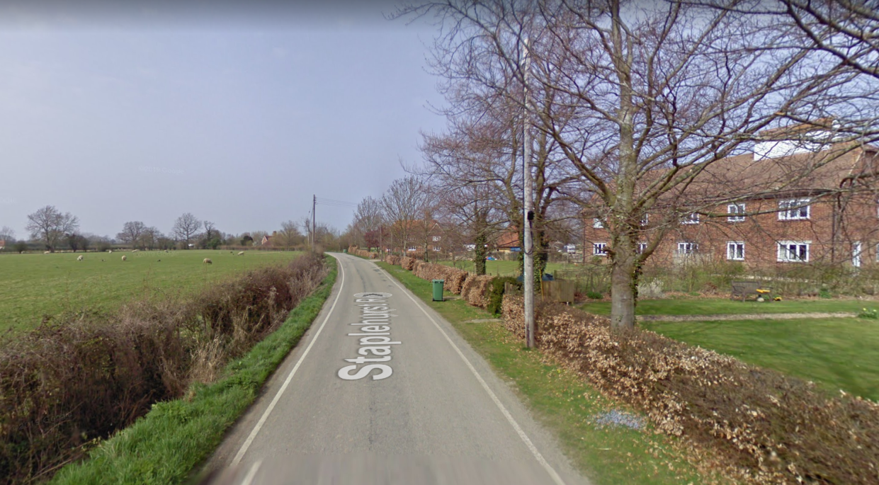 The woman was tied to a chair by a burglar at her home in Frittenden, Kent. (Google Maps)