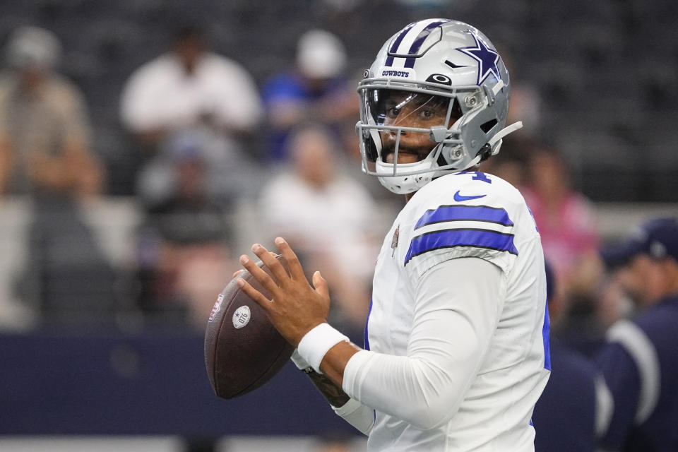 Dak Prescott and the Cowboys open their season at the Giants. (Sam Hodde/AP)