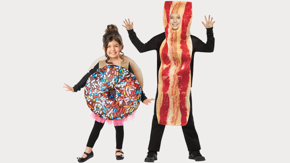 Sibling Halloween costumes: Doughnut & Bacon