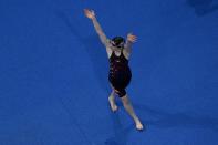 Lydia Jacoby, of the United States, celebrates after winning the gold in the final of the women's 100-meter breaststroke at the 2020 Summer Olympics, Tuesday, July 27, 2021, in Tokyo, Japan. King won the bronze. (AP Photo/Morry Gash)