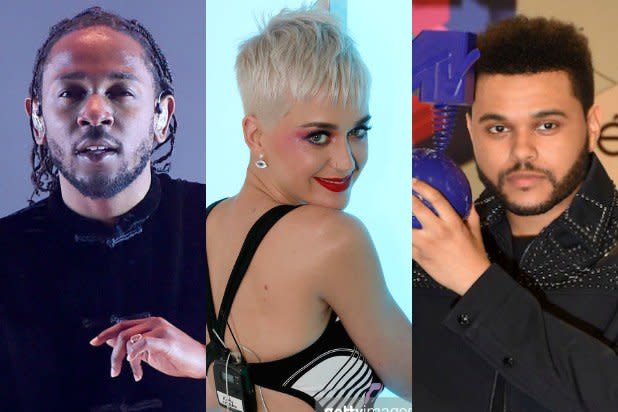 Kendrick Lamar, Katy Perry, The Weeknd Lead MTV Video Music Awards ...