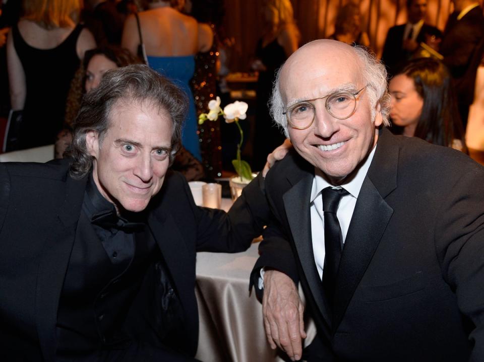 Richard Lewis with Larry David in 2013 (Getty Images for AFI)