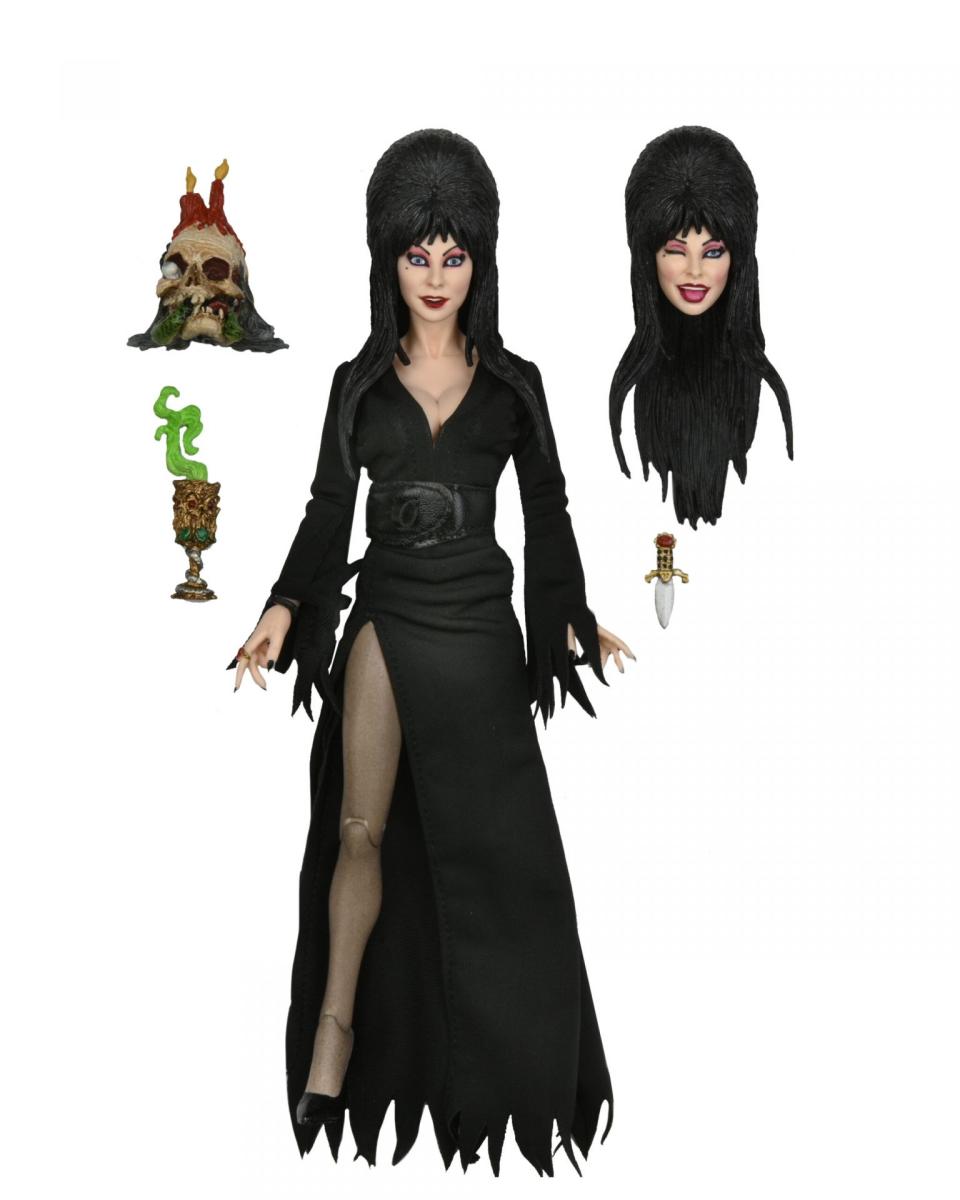 Elvira 8" action figure from NECA Toys, with accessories. 