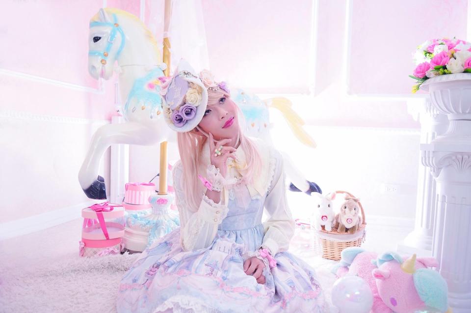 Kerraine, 36, has come out as a transgender individual through her love for Lolita fashion. This photo was taken during a recent photo shoot at Taiwan-based Flora Salon. (Photo: Kerraine/Flora Salon)