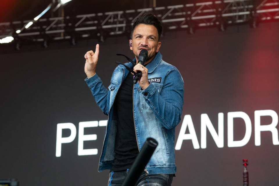 MALDON, ENGLAND - JULY 31: Peter Andre performs at Fantasia on July 31, 2021 in Maldon, England. (Photo by Lorne Thomson/Redferns)