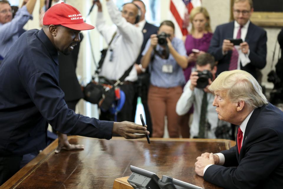 <h1 class="title">President Trump Hosts Kanye West And Former Football Player Jim Brown At The White House</h1><cite class="credit">Getty Images</cite>