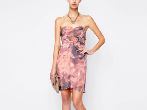 BCBGeneration Printed Strapless Dress