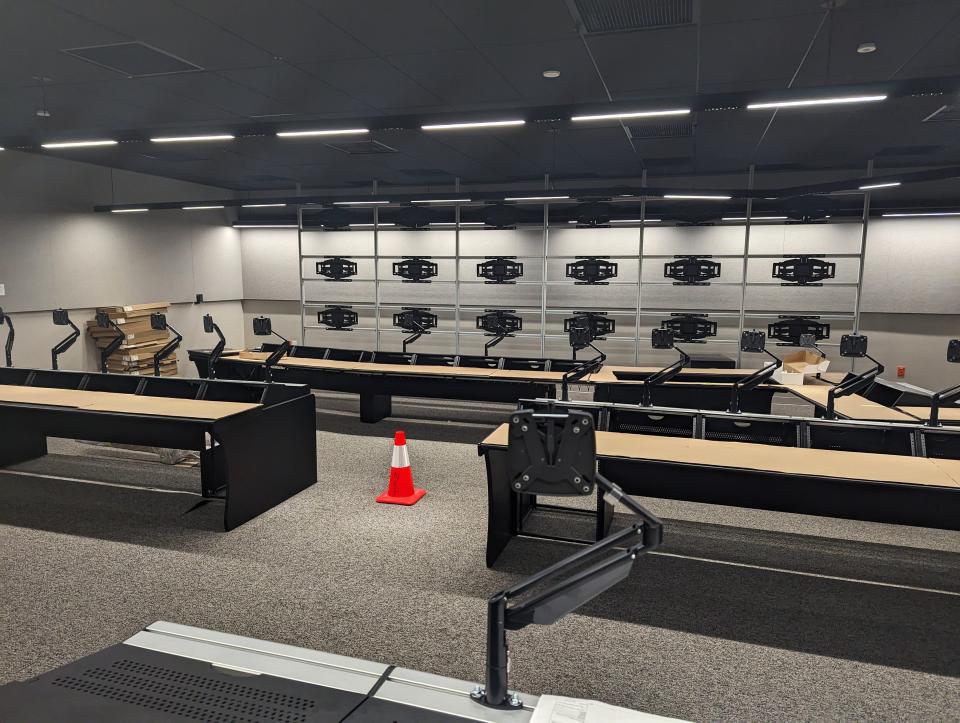 The main production room of PGA Tour Studios, still under construction, is pictured near The Players Championship in Ponte Vedra Beach on Wednesday.