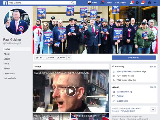 Facebook allows far-right group Britain First to set up new pages and buy adverts despite vow to combat extremism