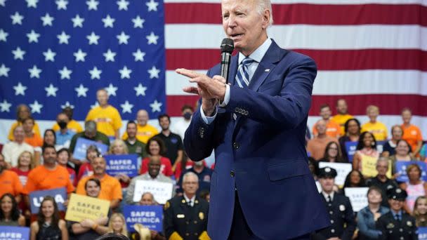 PHOTO: President Joe Biden delivers remarks on gun crime and his 'Safer America Plan' during an event in Wilkes Barre, Pa., Aug. 30, 2022. (Kevin Lamarque/Reuters)