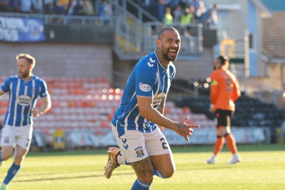 Kyle Vassell celebrates his goal &lt;i&gt;(Image: Jeff Holmes)&lt;/i&gt;