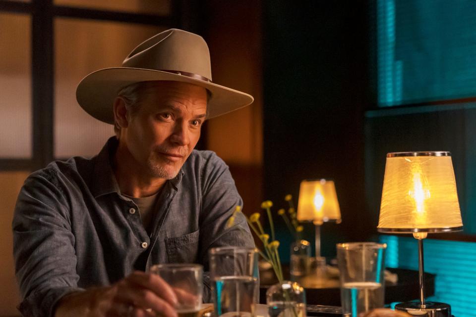 Timothy Olyphant as Raylan Givens in FX's "Justified: City Primeval."