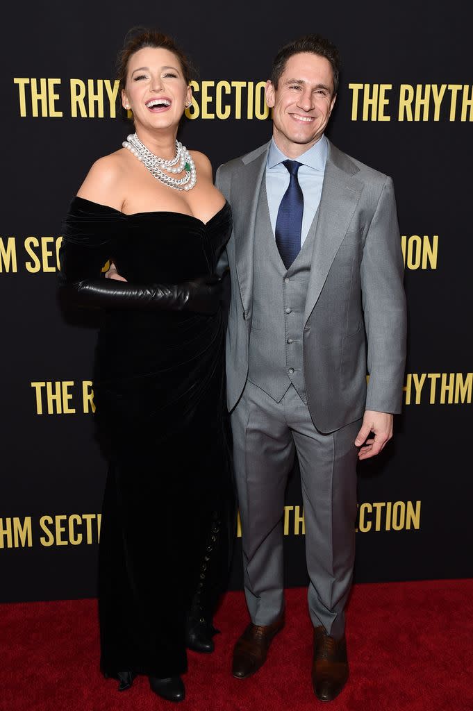 Blake Lively and Don Saladino attend the screening of "The Rhythm Section" at Brooklyn Academy of Music on January 27, 2020 in New York City