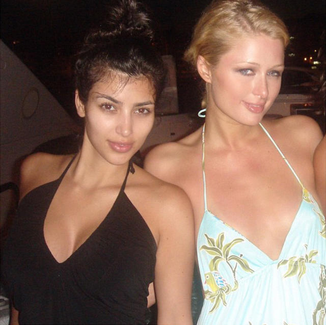 Kim Kardashian & Paris Hilton Reunite In Velour Track Suits From