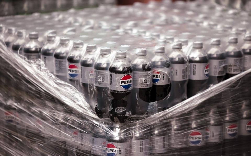 A pallet of Pepsi outside a distribution centre in New York last month