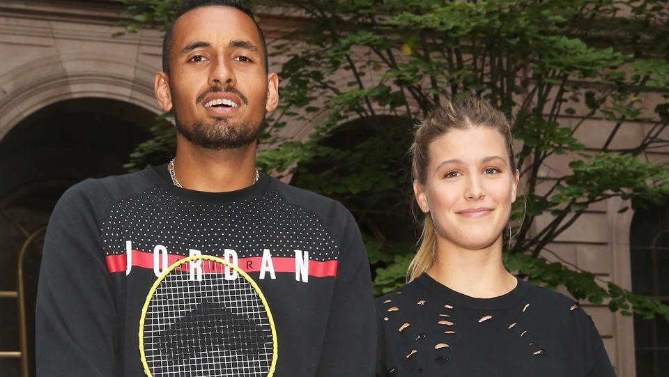 Eugenie Bouchard and Nick Kyrgios, pictured here at an event in 2017.