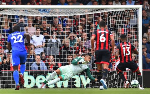 Cardiff City's Neil Etheridge saves a penalty from Bournemouth's Callum Wilson - Credit: Reuters