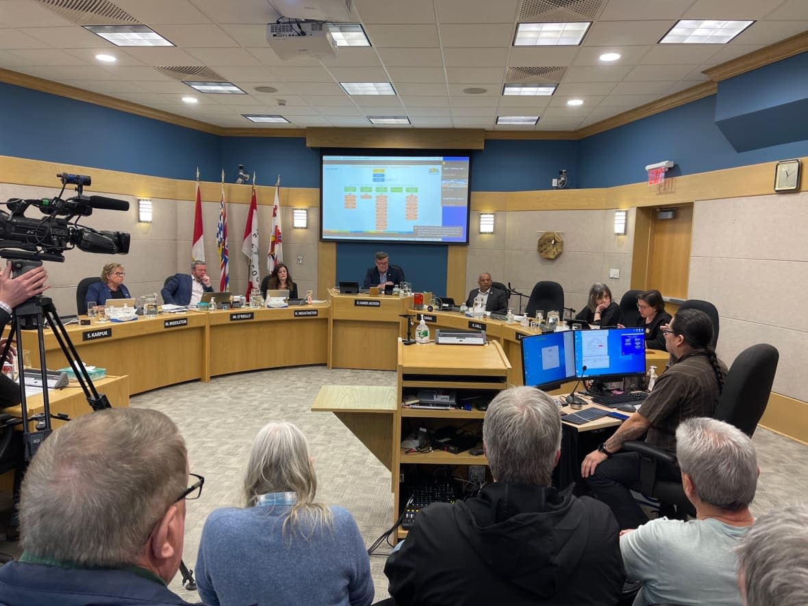 Kamloops city council has voted to pause standing committees ahead of a review, after the mayor removed councillors from committees and replaced them with members of the public. (Marcella Bernardo/CBC - image credit)