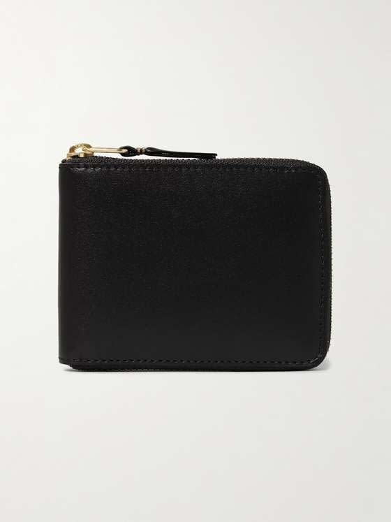 2) Zip-Around Leather Wallet