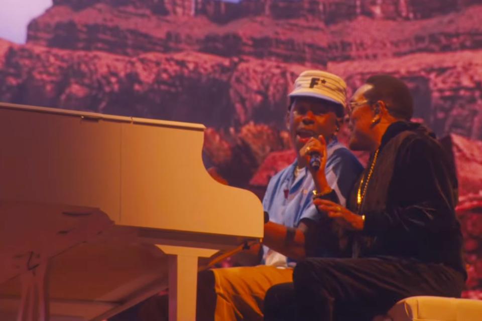 Tyler, the Creator and Charlie Wilson onstage at Coachella 2024 (YouTube)