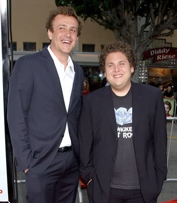 Jason Segel and  Jonah Hill at the Westwood premiere of Universal Pictures' Knocked Up