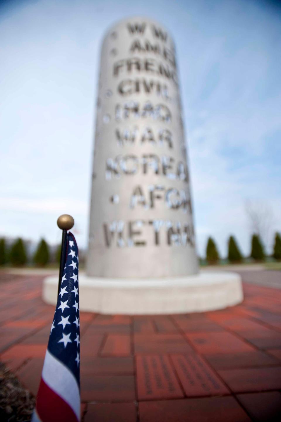 The Veterans Memorial in South Burlington, photographed in November 2014.