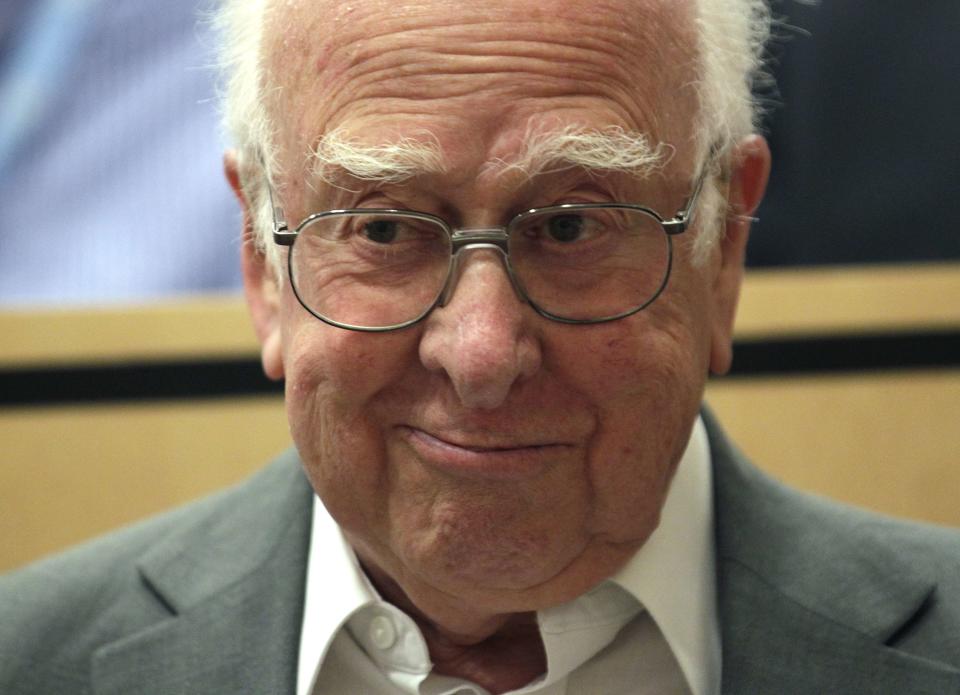 File picture of British physicist Peter Higgs