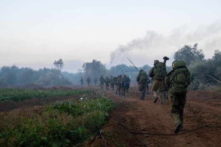 Militares del Ejército de Israel en la Franja de Gaza.  