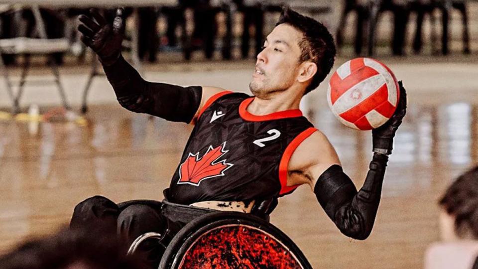 Toronto's Travis Murao, 41, and his teammates with Canada's men's wheelchair rugby team dropped a 49-48 OT decision to Australia in the gold-medal game of the Paris Paralympic qualifying tournament on Sunday in New Zealand. (Instagram/wcrugbycanada - image credit)