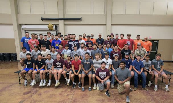 Texans surprise Uvalde High School football team with new uniforms 