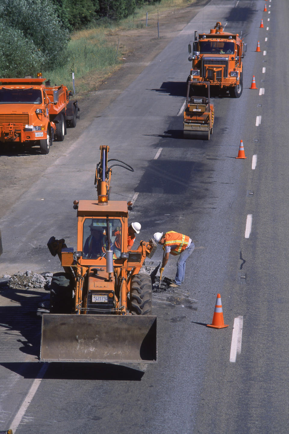 Road construction crew