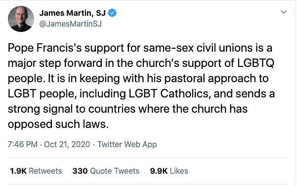 Rev. James Martin’s tweet.