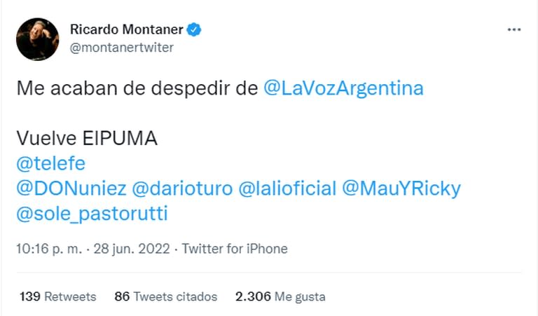 El mensaje de Ricardo Montaner que desconcertó a sus fans