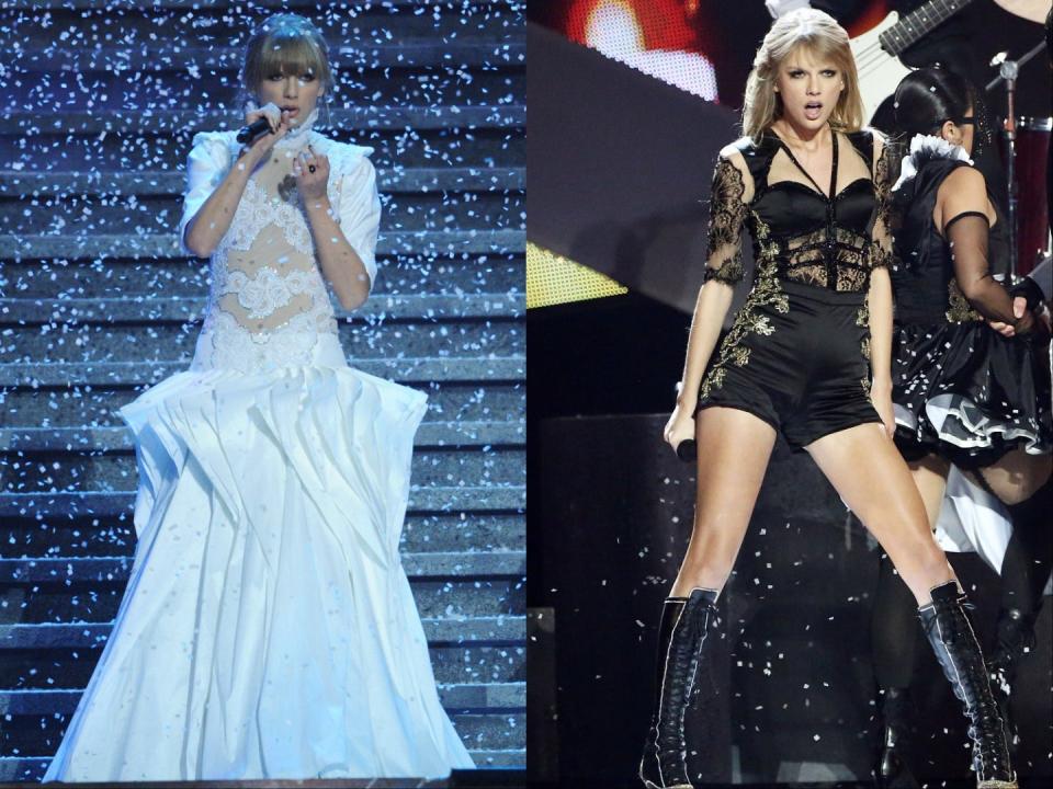 Taylor Swift performs at The BRIT Awards in London, England, on February 20, 2013.