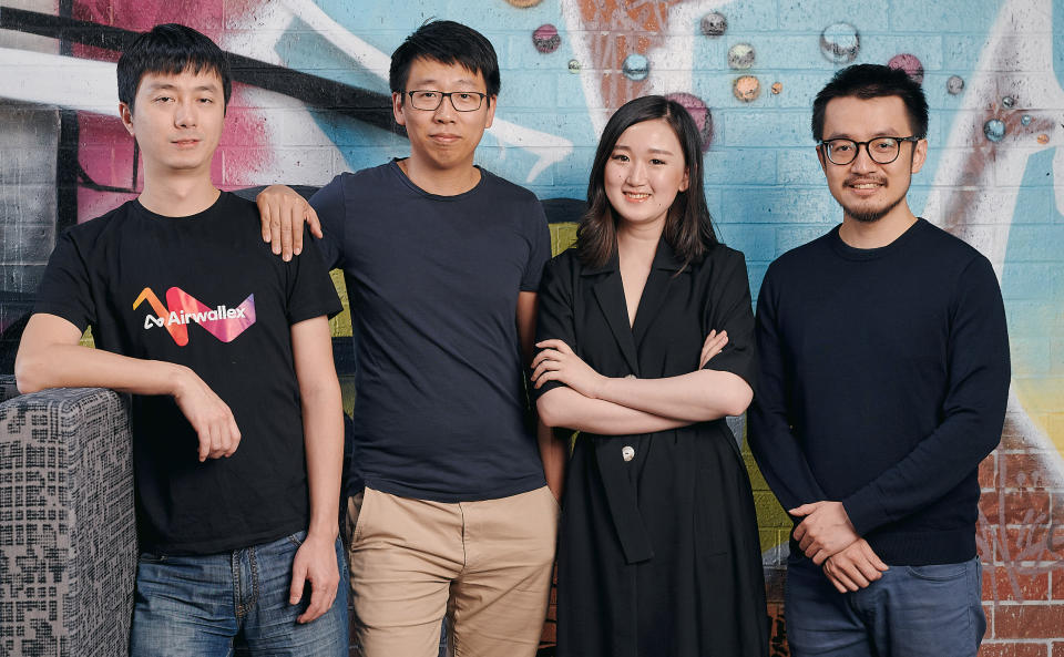 Airwallex founders Xijing Dai, Jack Zhang, Lucy Liu and Max Li. (Image: supplied)