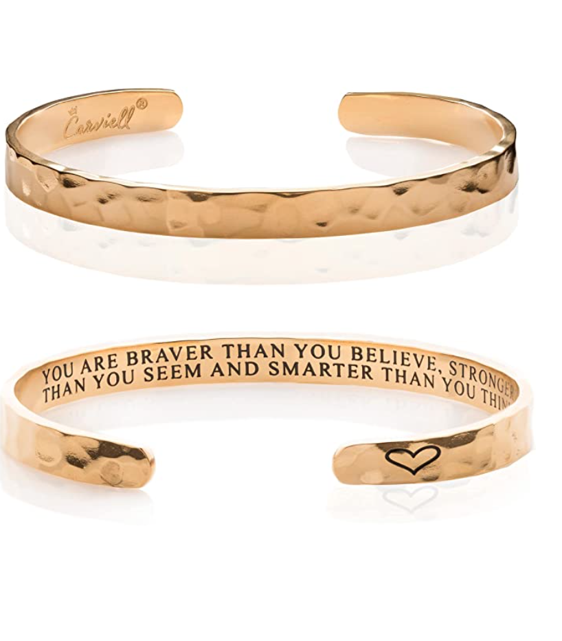 "You Are Braver Than You Believe" Bangle