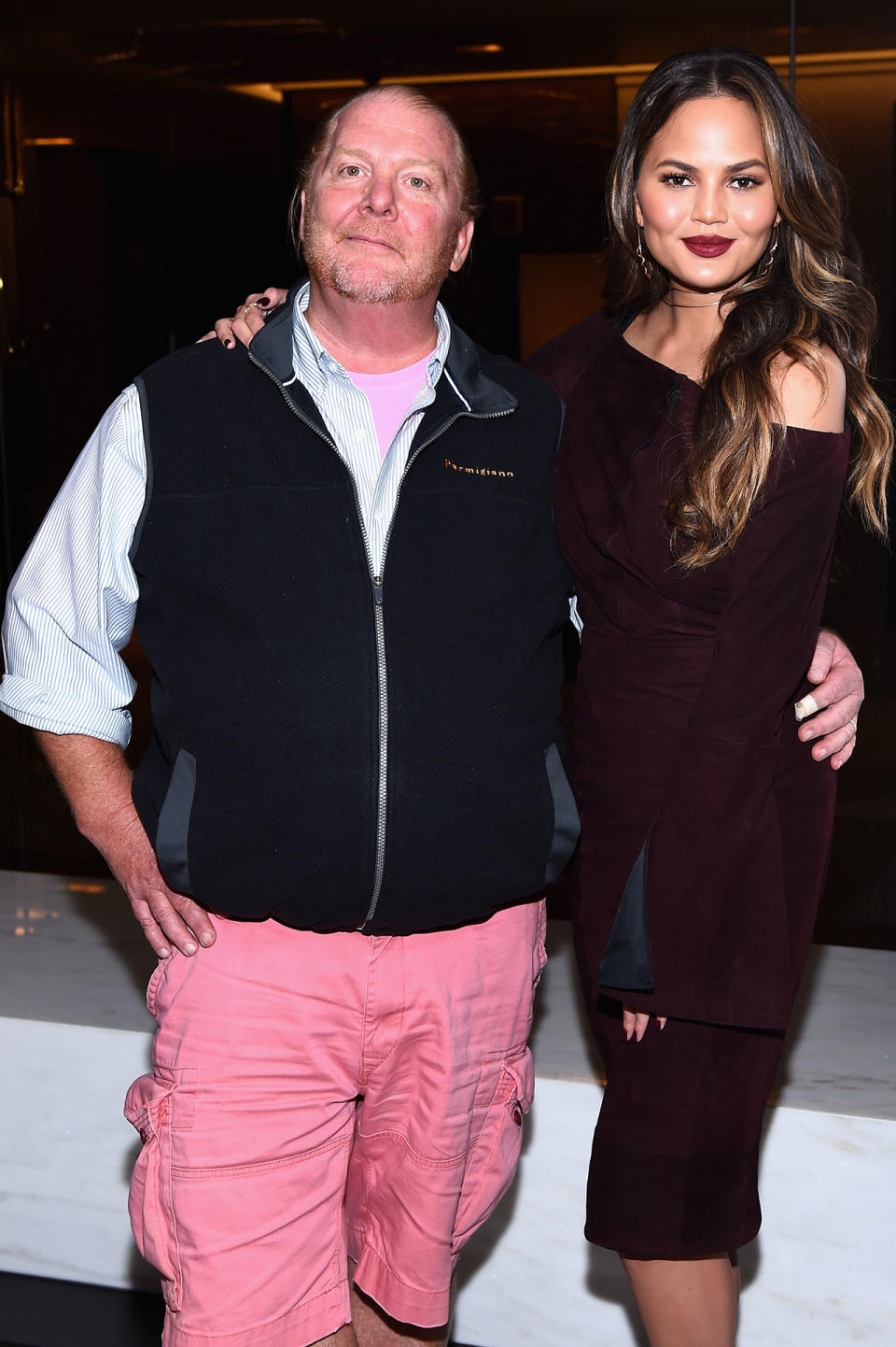 Chrissy Teigen with Mario Batali