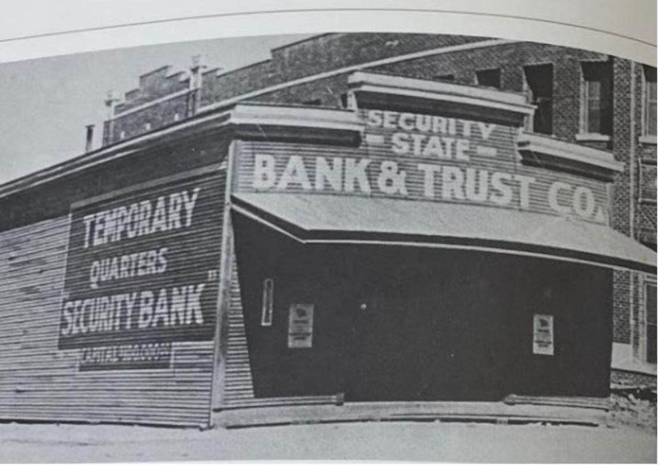 The original Lubbock National Bank building pictured in the early 1900s.