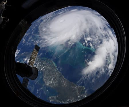 NASA handout photo of Hurricane Dorian shown from the International Space Station