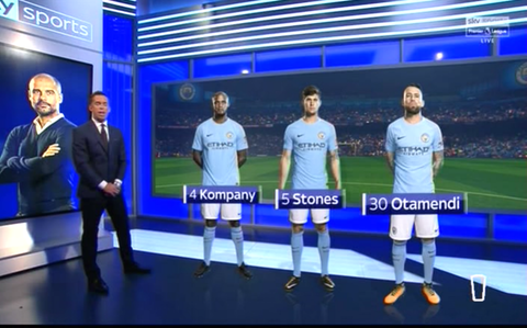 Sky man with City holograms - Credit: Sky Sports Premier League