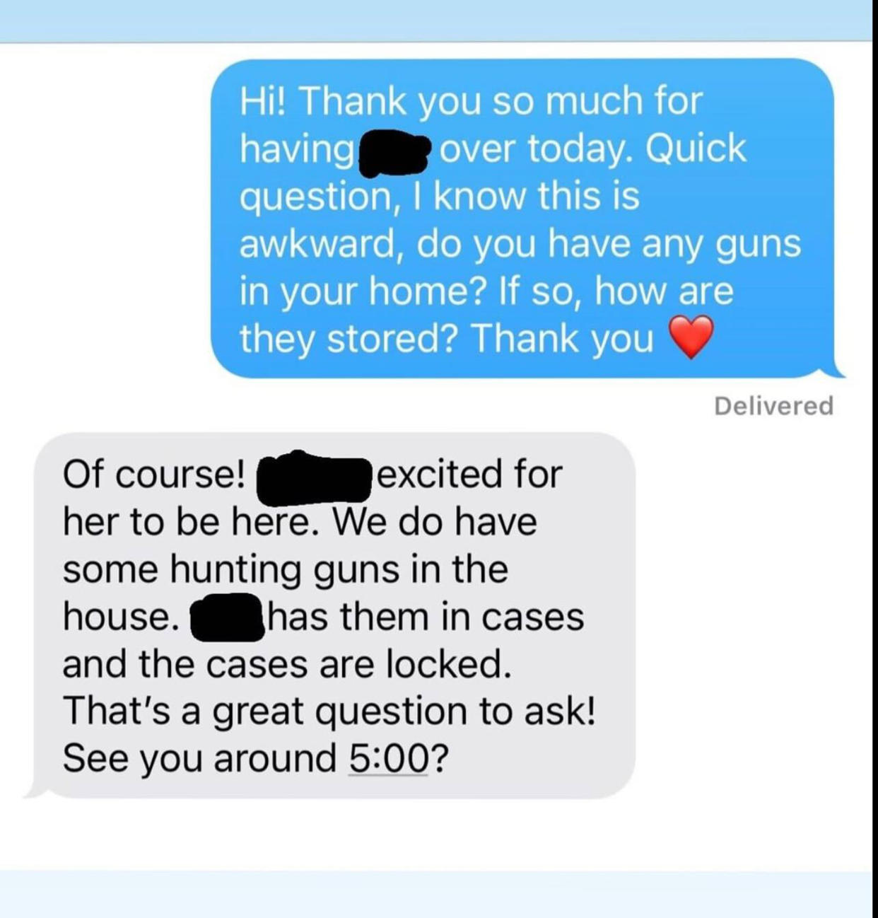 Kate Baer, a mother of four, offered easy-to-follow language for asking about guns in the home. (Kate Baer)