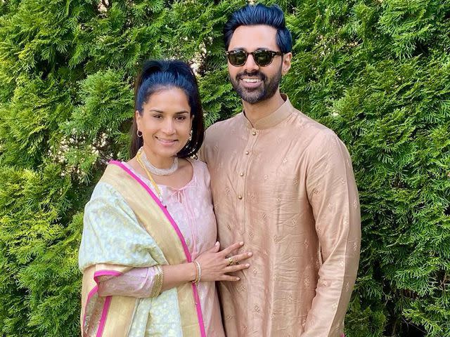 <p>Hasan Minhaj Instagram</p> Hasan Minhaj and Beena Patel in 2023.