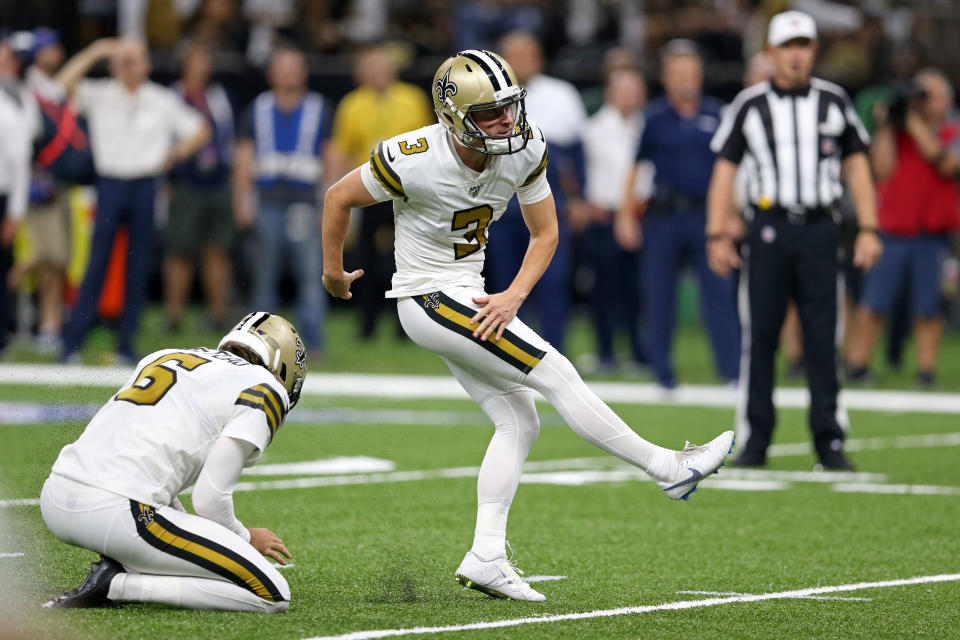 New Orleans Saints kicker Wil Lutz (3) 