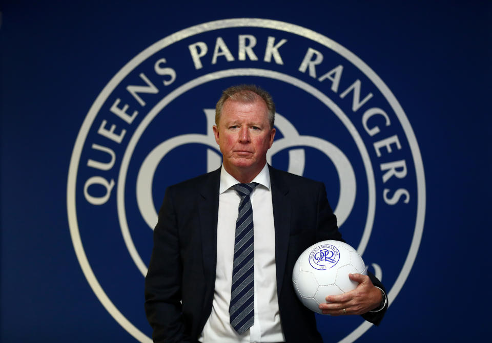 Steve McClaren as he is officially unveiled as the Queens Park Rangers new manager at at Loftus Road on May 21, 2018 in London, England.