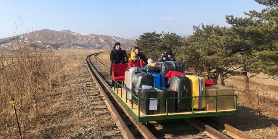 russian diplomats trolley north korea