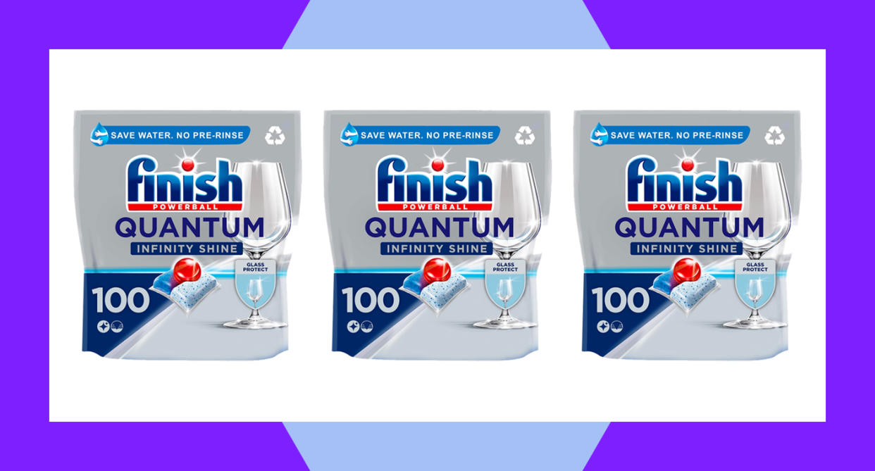 Finish dishwasher tablets are on sale on Amazon right now. (Finish / Yahoo Life UK)
