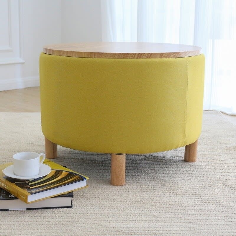 The yellow coffee table